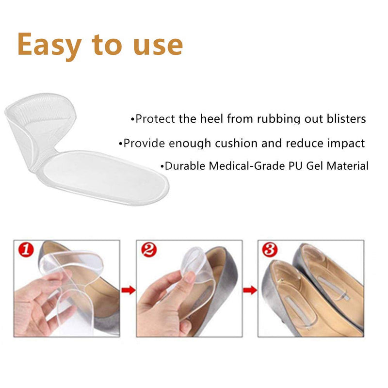 SIISMI Pack of 20 High Heel Pads, Heel Grips Liner Inserts, Anti Slip Shoe Cushions, Heel Snugs for Women, Ball of Foot Insoles 20 Pieces Silicone Heel Protection Set 1 - NewNest Australia