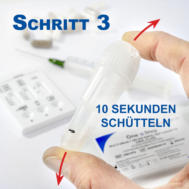 One+Step Multi drug test saliva for 5 types of drugs: THC - amphetamine - cocaine - MDMA - opiates - rapid drug test saliva test - 2 pieces - NewNest Australia