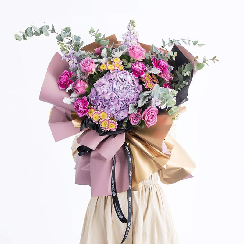 Double Sided Golden Flower Wrapping Paper Waterproof Gift Packaging Florist Bouquet Wraps, 20 Sheets 23.6X23.6 Inch (4) - NewNest Australia