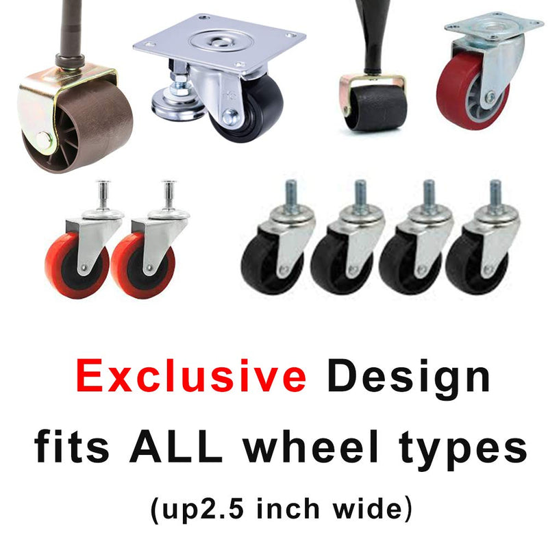 Yupeak Bed Stopper & Furniture Stopper – Caster Cups fits to All Wheels of Furniture, Sofas, Beds, Chairs – Furniture Cups Made up of Solid Silicone and Prevents Scratches (4 Pack（Black）) 4 Pack（black） - NewNest Australia