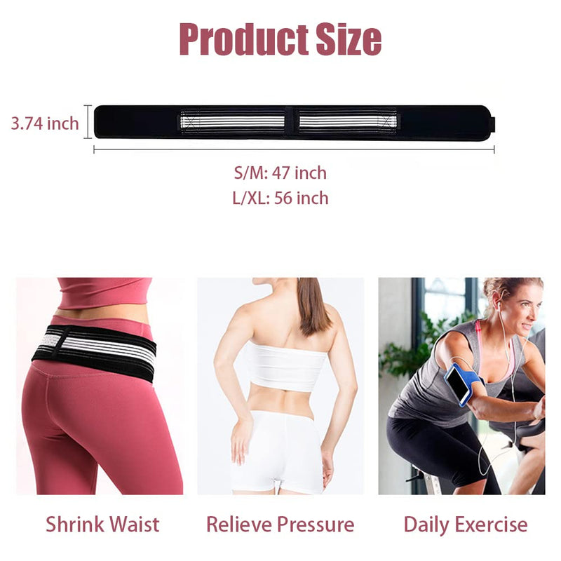 Kunoli Sacroiliac SI Joint Support Belt Sciatica Pain Relief Brace Lower Back Support Hip Sciatic Nerve Pelvis Lumbar Pain Relief Devices for Women and Men Hip Size 32-47 inch - NewNest Australia