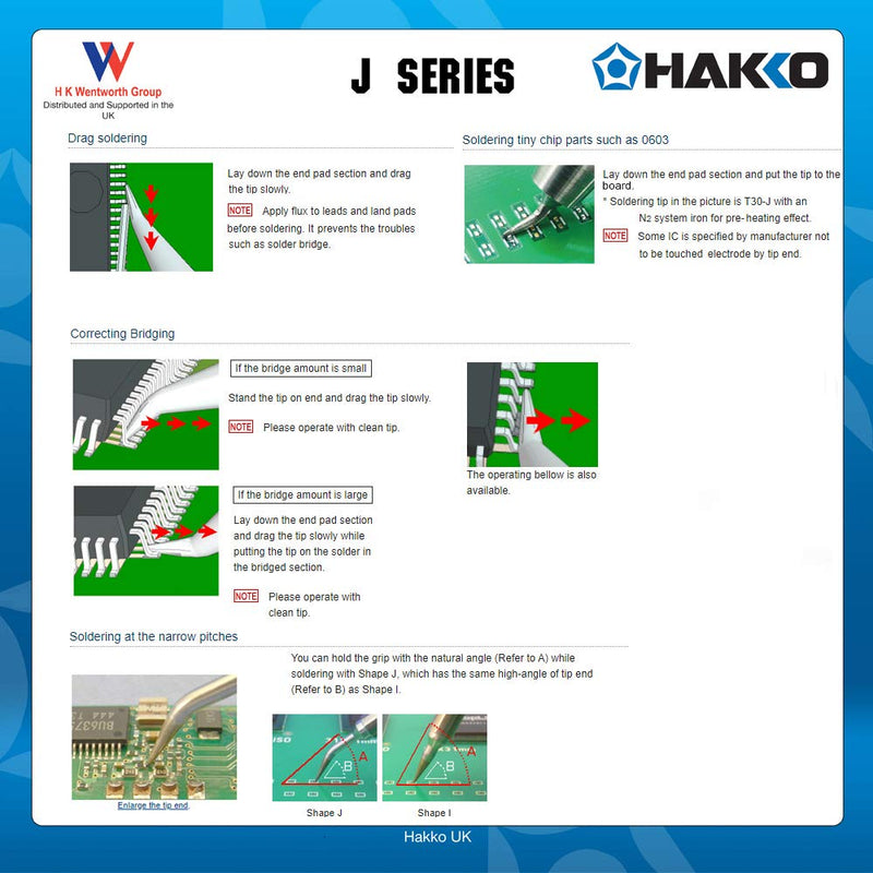Hakko T30-J R0.2mm/40 deg. x 3mm x 3mm Bent Tip for FM-2032 - NewNest Australia