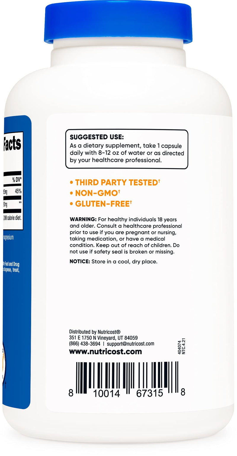 Nutricost Choline Bitartrate 650mg, 240 Vegetarian Capsules - Non-GMO, Vegetarian Friendly, Gluten Free - NewNest Australia