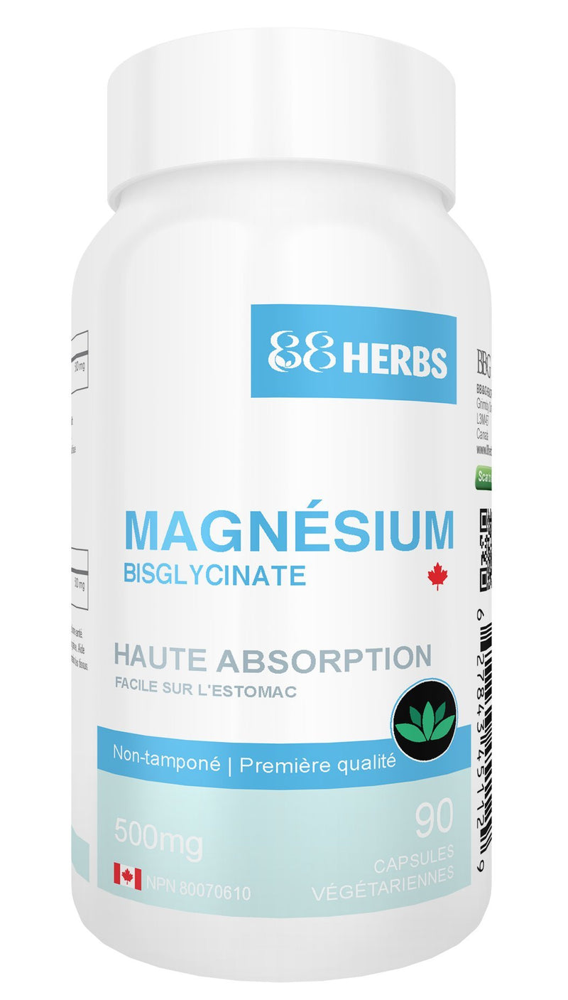 Magnesium Bisglycinate – Highest Absorption – Premium Grade – No Fillers – Non Buffered – 90 Veg Caps – 500mg Magnesium Bisglycinate per Cap (50mg Elemental Magnesium) - NewNest Australia