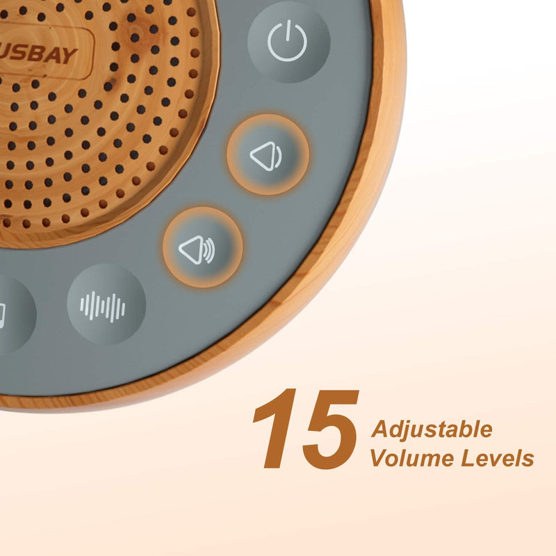 Housbay White Noise Machine with 31 Soothing Sounds, 5W Loud Stereo Sound, Auto-Off Timer, Adjustable Volume, Sleep Sound Machine for Baby, Kid, Adult -Wood Grain - NewNest Australia