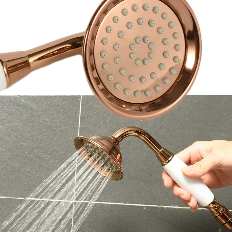 ENGA Vintage Hand-held Shower Rain Sprayer Telephone Shaped Brass Ceramic Shower Head with 59 Inch Hose for Bathroom (Rose-gold Finish) Rose-gold Finish - NewNest Australia