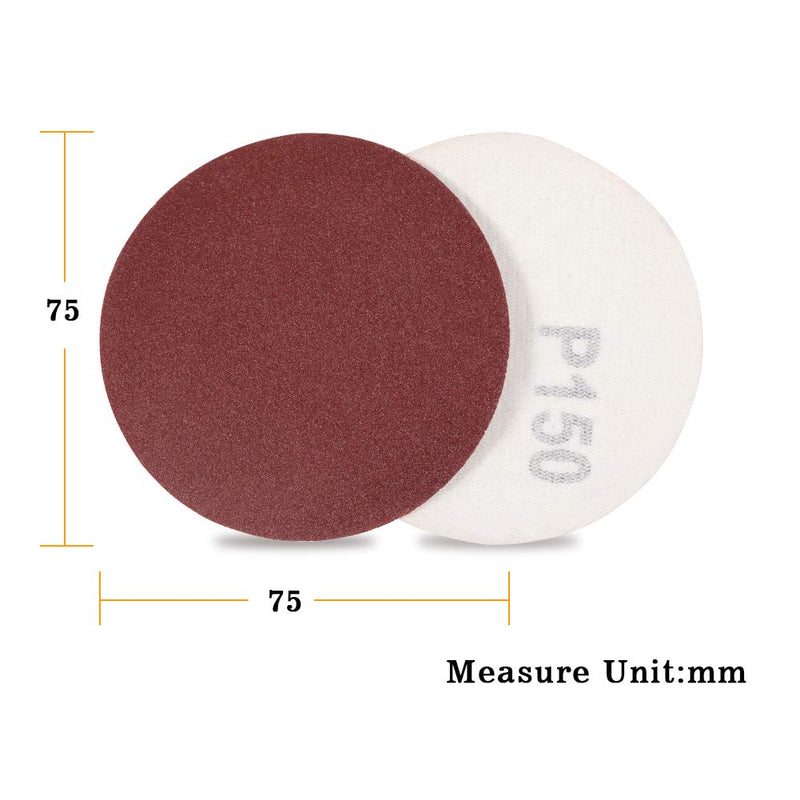 SPEEDWOX 100pc 3 Inch Sanding Discs Hook and Loop Sandpaper 150 Grit Sander Disc Sanding for Drill Grinder Rotary Tools No Hole 150-Grit - NewNest Australia
