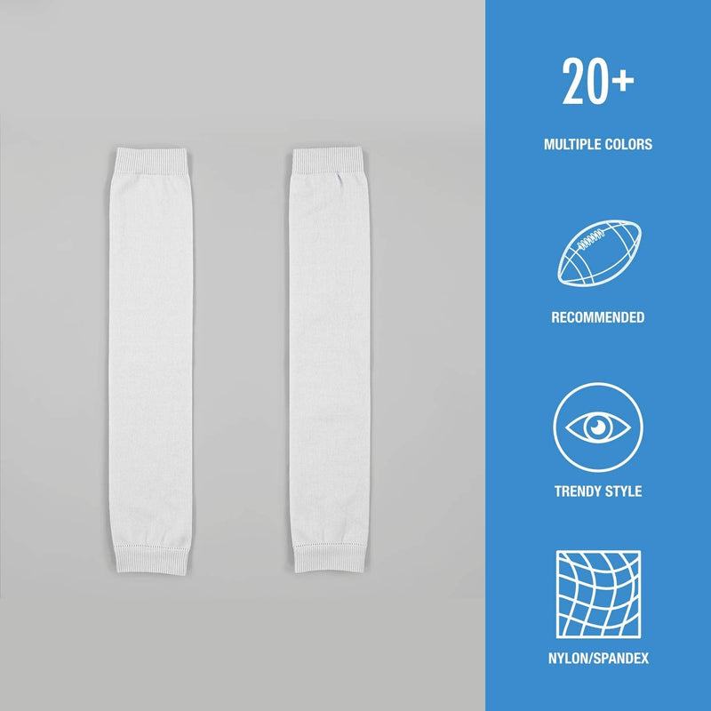 SLEEFS Calf Compression Leg Sleeves - Football Leg Sleeves for Adult Athletes - Shin Splint Support (White) Adults White - NewNest Australia