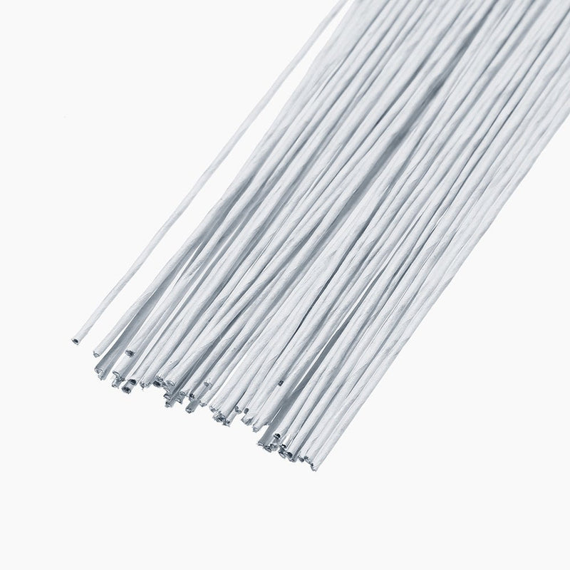 DECORA 18 Gauge White Floral Stem Wire 16 inch,50/Package - NewNest Australia