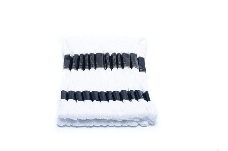 White Embroidery Floss, 24 Skeins Embroidery Thread Friendship Bracelet String, Cross Stitch Threads Hair Wrap Yarn - NewNest Australia