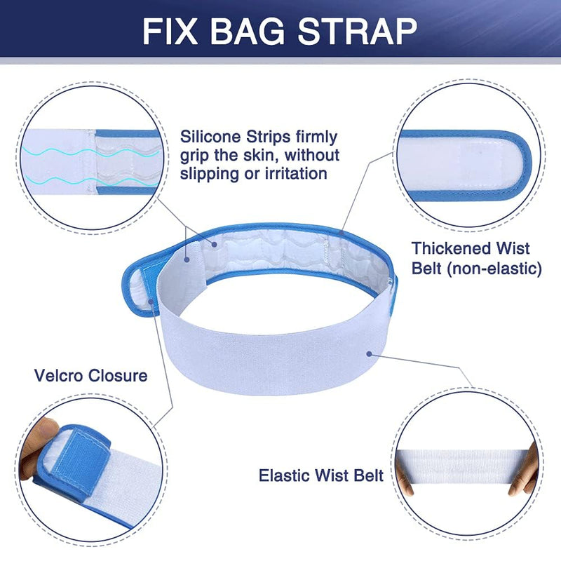 Catheter Leg Bag Holder Foley Catheter stabilization Device Cath Secure Urine Drainage Bag Support Fix Straps Urinary Band with Soft Elastic Fabric Inside Anti Slip (Pack of 2) - NewNest Australia