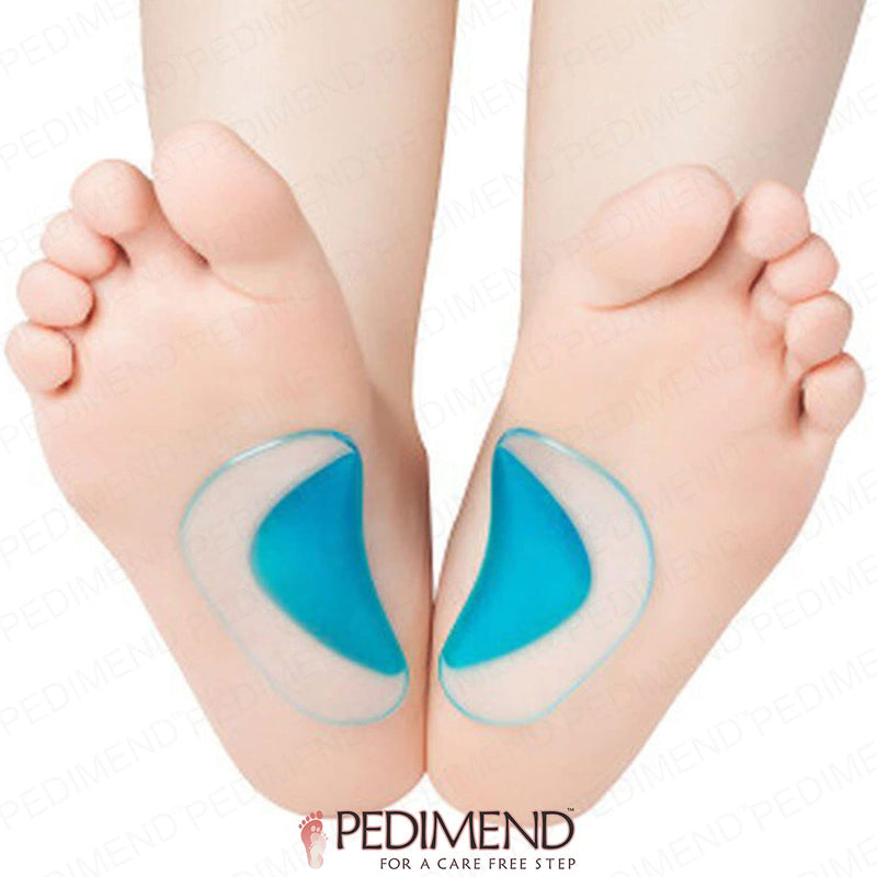 Pedimend Silicone Gel Flatfoot Inserts (2PAIR) - Plantar Fasciitis Arch Support - Relieve Painful Foot Conditions Like Plantar Fasciitis, Heel Spurs, Sprains and Strains – for Men & Women - Foot Care - NewNest Australia