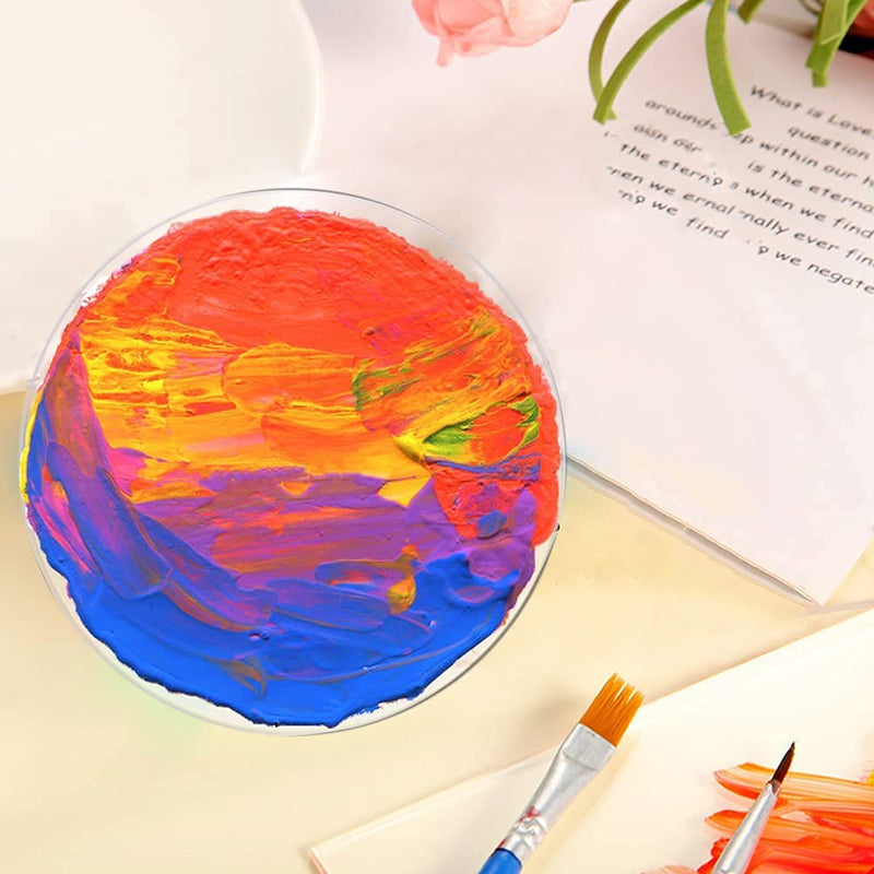 10 Pieces Clear Circle Acrylic Sheet, 1/8" Thickness, 4 Inch Plexiglass Circle Acrylic Disc Transparent Round Acrylic Blank Sign for Name Cards, Cricut Cutting, Painting and DIY Projects - NewNest Australia