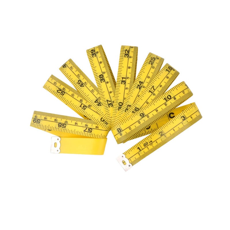 WINTAPE 2PCS Measuring Tape for Body,Soft Tape Measure for Body Sewing Fabric Tailor Cloth Craft Measurement Tape，60 Inch/1.5M Pink Retractable Dual Sided Measure Tape Set (Blue+Yellow) Blue+Yellow - NewNest Australia