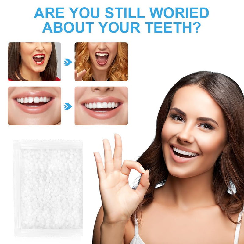 Acwoo Temporary Tooth Repair, Tooth Repair Glue, Heat Beads For Filling, Fixing The Missing And Broken Tooth Or Gluing The Artificial Teeth Of The Prosthesis (50G) - NewNest Australia