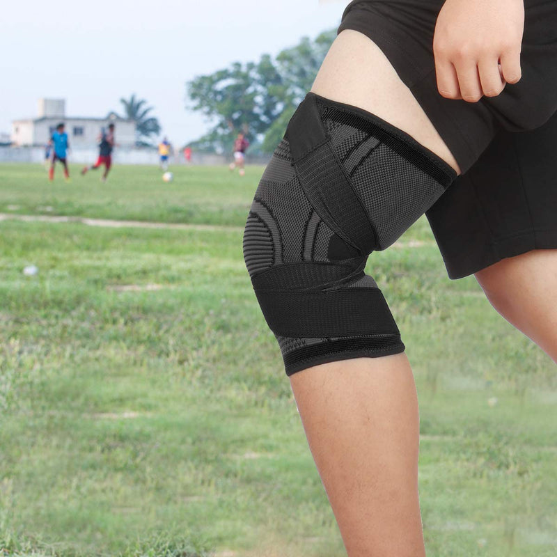 Knee Supports 2 Pack Knee Brace with Adjustable Strap Compression Knee Sleeves for Running Joint Pain Arthritis Meniscus Tear Cartilage Damage Tendonitis Quick Recovery Unisex Black Small - NewNest Australia