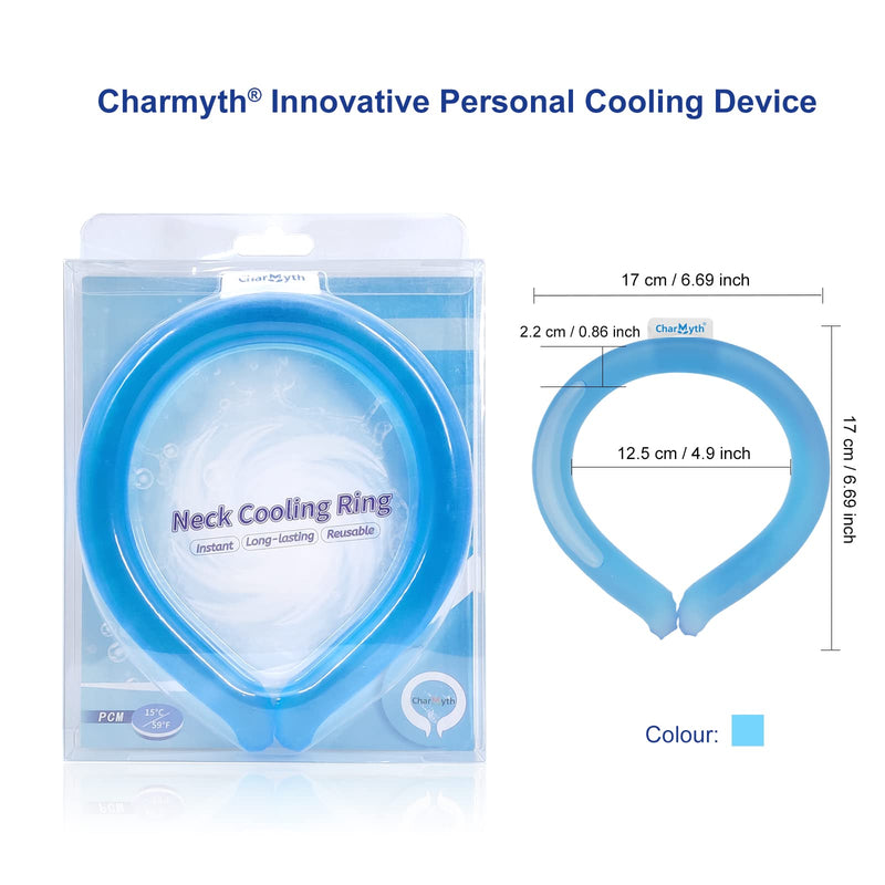 Neck Cooling Tube, Cooling Starts Below 15°C (59°F), Reusable Neck Cooler, Neck Cooling Tube for Summer Outdoor Indoor Cooling and Heat Dissipation (Blue) Blue - NewNest Australia