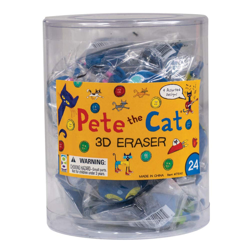 Raymond Geddes Pete the Cat 3D Eraser (Tub of 24) - NewNest Australia