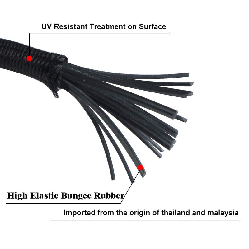 Joneaz Mini Bungee Cord with Hooks 2 Inch, Plastic Coated, Without Sharp Hook End, 15 Piece - NewNest Australia