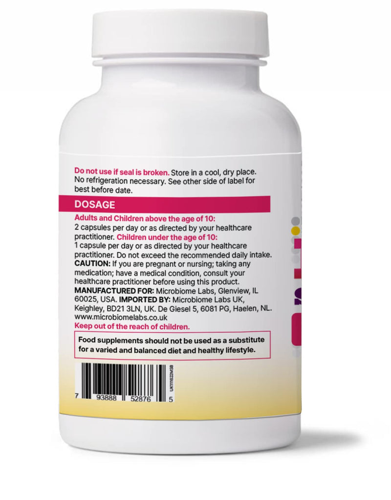 Microbiome Labs - Megasporebiotic Plus (60 Capsules) | Daily Active Bacteria For Men & Women, 4 Bacillus Strains For Your Gut Health Probiotic With Antioxidant, With 4 Million Bacteria - NewNest Australia