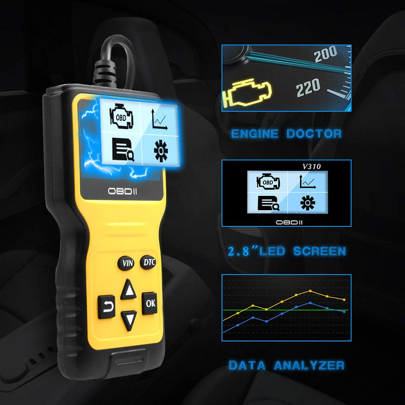 ATDIAG OBD2 Scanner, Car Engine Code Reader Enhanced Universal Car Engine Fault Code Reader, OBD II Scanner CAN Automotive Diagnostic Scan Tool for All OBD II Protocol Cars Trucks Since 1996 - NewNest Australia