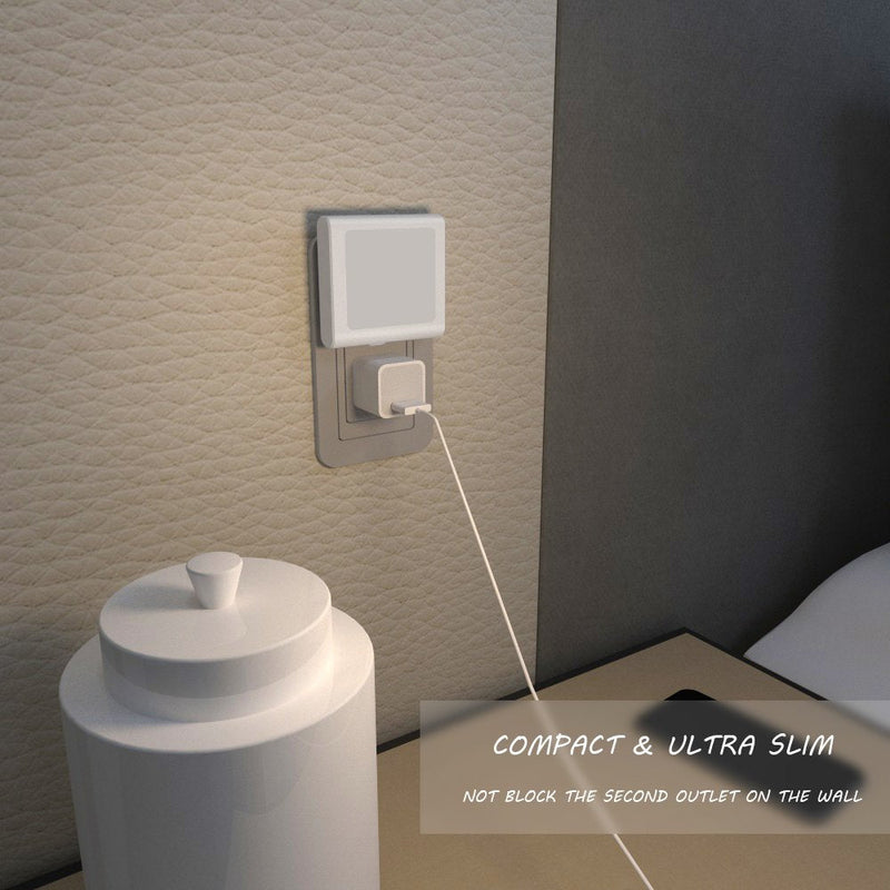 MAZ-TEK Plug in Dimmable Led Night Light with Auto Dusk to Dawn Sensor, Soft Warm White Nightlights for Hallway,Bedroom, Kids Room, Kitchen, Stairway, 4 Pack - NewNest Australia