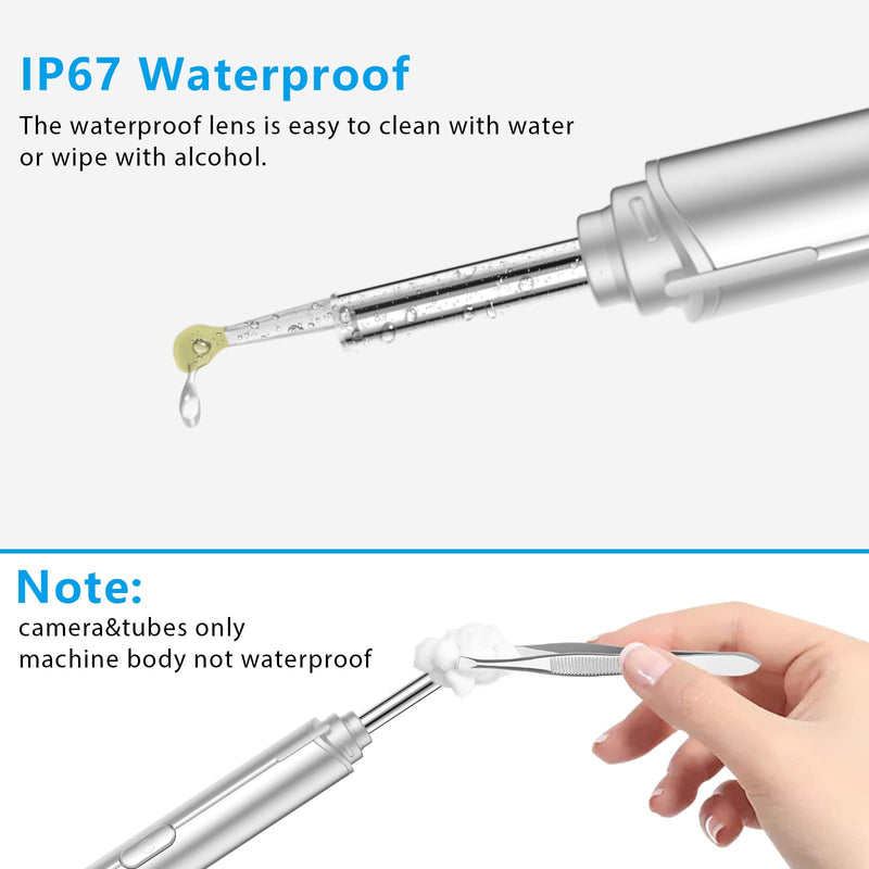VITCOCO Otoscope Ear Camera, Ear Wax Removal Kit Camera, 1920P FHD Wireless Smart Visual Ear Cleaner, 3.9mm Ear Endoscope Camera for iPhone, Ipad & Android Smart Phones Silver - NewNest Australia