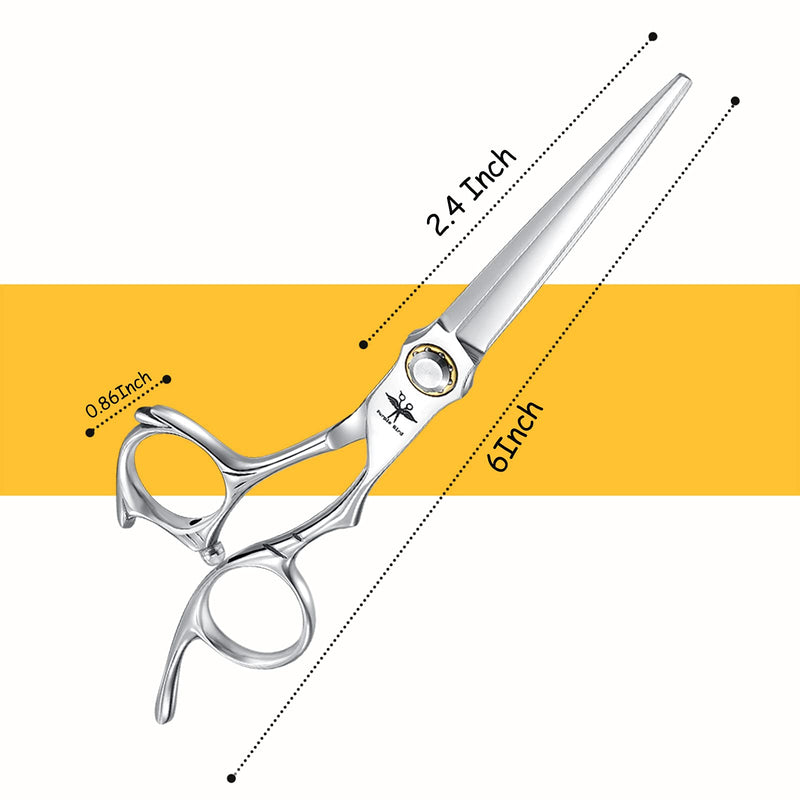 Hairdressing Scissors 6 Inch Hairdresser Scissors Professional Salon Barber Scissors Japanese Stainless Steel Hair Cutting Scissors for Men Women Children A-6"-Shear - NewNest Australia