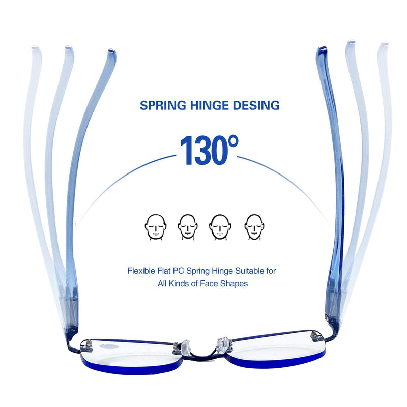 FEIVSN 3-Pack Rimless Reading Glasses For Women, Lightweight Spring Hinge Readers, Classic Elegant Artistic Eyeglasses UV 400 Set 01: Mix 3 Pairs(top Selling) 1.0 x - NewNest Australia