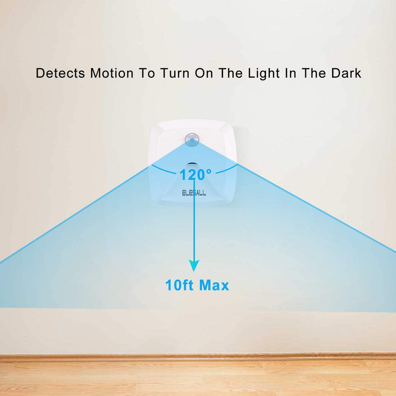 Stick-on Motion Sensor Lights, Warm White LED Night Light, Stick-Anywhere Stair Lights, Closet Light, Battery Operated Wall Light for Kitchen, Hallway, Bedroom, Bathroom, Stairs, 6-Pack - NewNest Australia