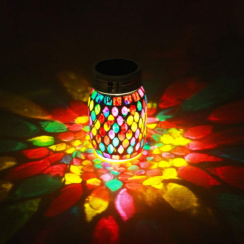 Mosaic Solar Lights Outdoor Hanging Lanterns, Rechargeable Mosaic Solar Lanterns， Outdoor Waterproof Solar Night Lights Table Lamps for Decorations Art Deco - NewNest Australia