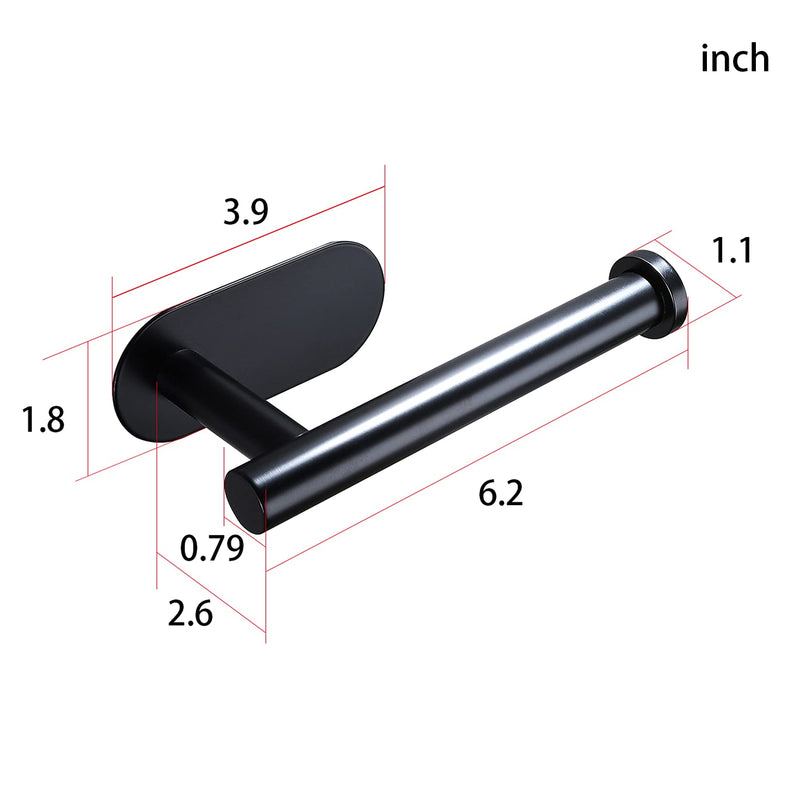 YIGII Adhesive Toilet Paper Holder - SelfAdhesive Black Toilet Paper Roll Holder Wall Mount for Bathroom and Kitchen, SUS-304 Stainless Steel 1 - NewNest Australia