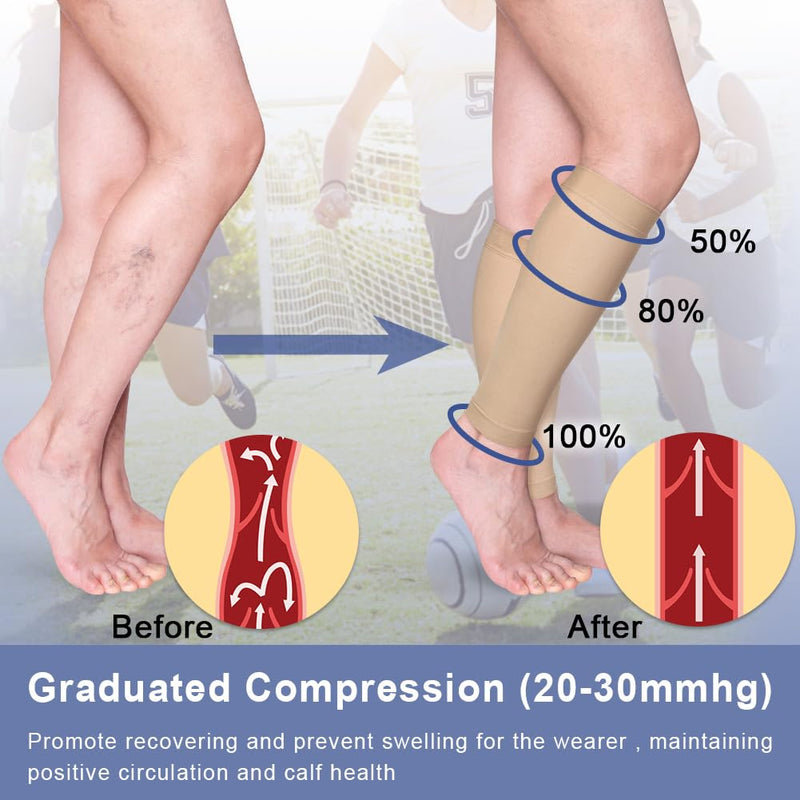Beister Calf Medical Compression Stockings For Men And Women Varicose Veins Medical Thrombosis Stockings Protection With 20-30 Mmhg Class 2 Gradient Compression - NewNest Australia