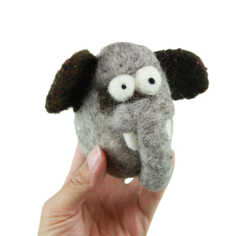 Woolbuddy Needle Felting Kit Beginner, Wool Felting Kit for Adults, Includes 2 Felting Needles and Photo Instructions, DIY Needle Felting Kit for Arts and Crafts (Elephant) Elephant - NewNest Australia