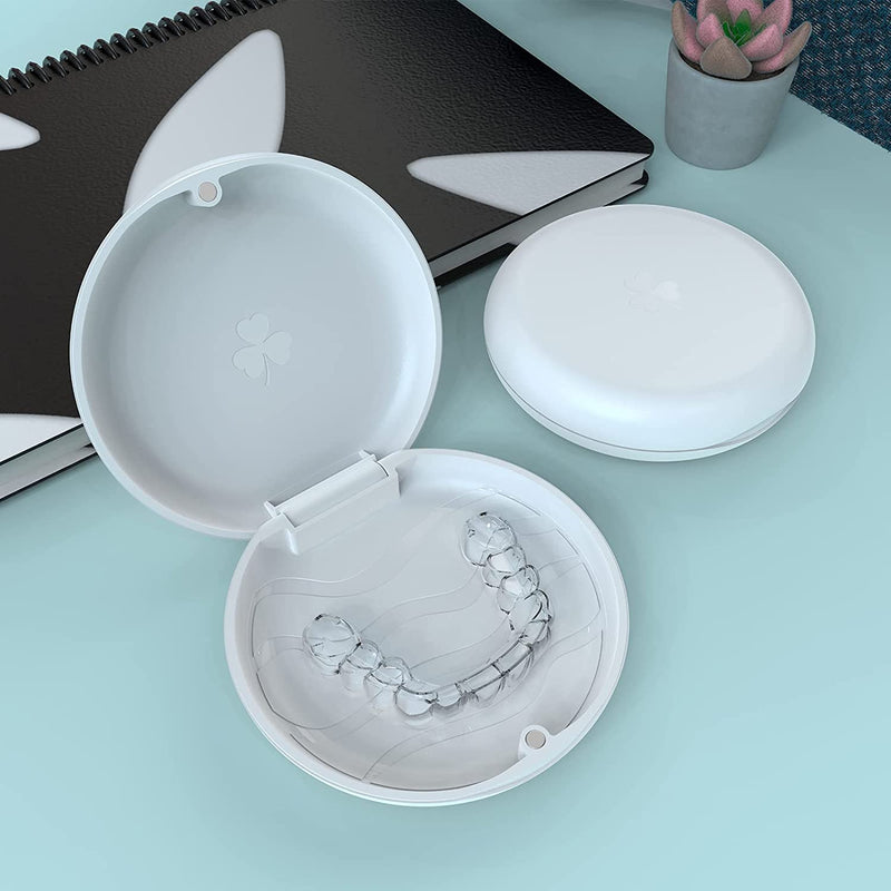 Braces box Dento box splint box (also for bite splint, grinding splint) 2 pieces orthodontic box (white) white - NewNest Australia