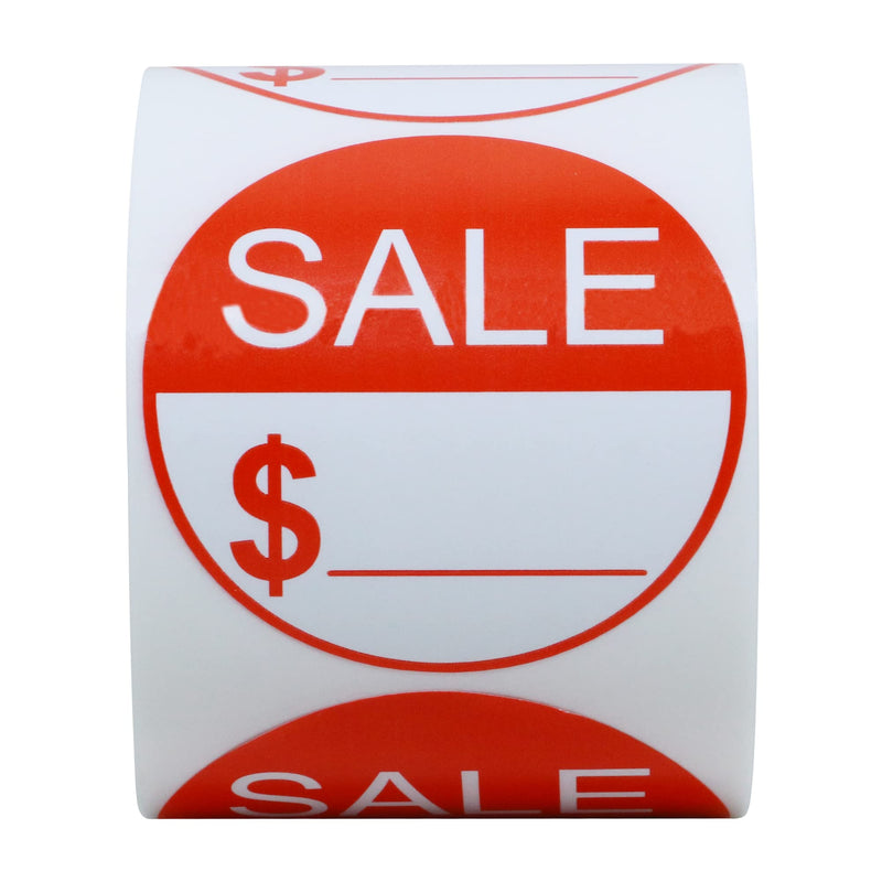 Hycodest Sale Stickers Round Labels Promotion Label Circle Label Sale Price, 300 Stickers, 2 inch, Circle with $ - NewNest Australia