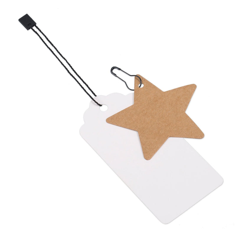 Hestya 500 Pieces Hang Tag String 500 Pieces Black Pins 6.6 Inch Clothes Tags Plastic Fastener Black Price Tag Nylon Strings and 0.8 Inch Metal Ground Pins Pear-Shaped Pin Clothes Tag Pins - NewNest Australia