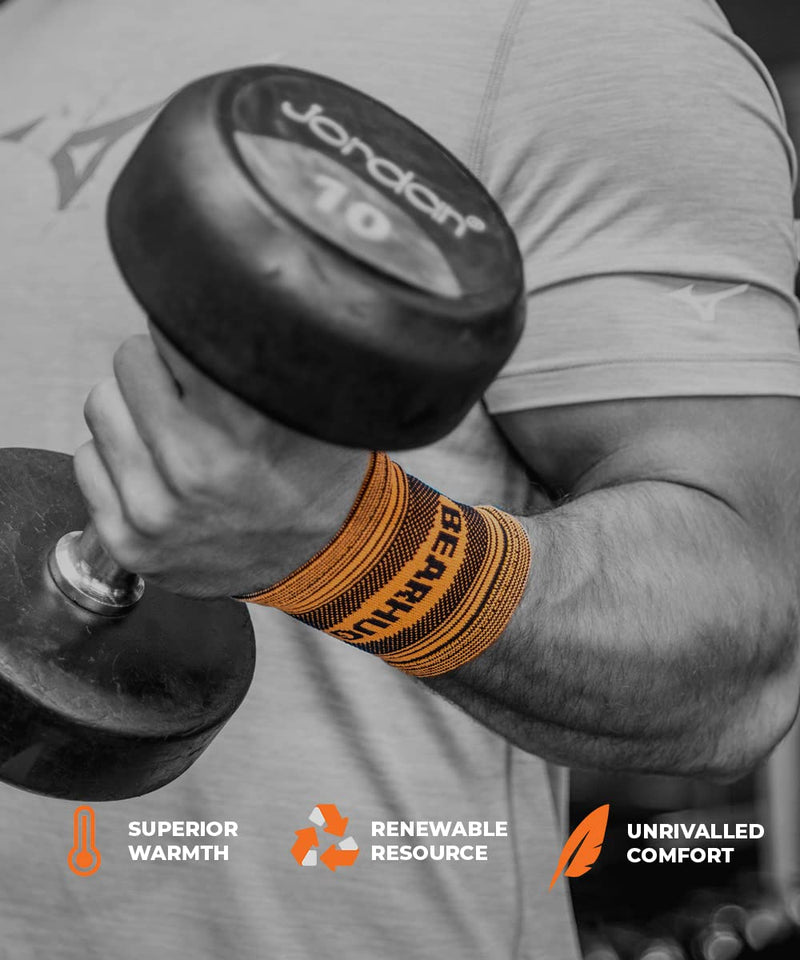 Bearhug Twin Pack Wrist Support for Men and Women - Wrist Brace for Arthritis, Repetitive Strain Injury and Joint Pain - Bamboo Compression Wrist Strap for Sports, Gym and Pain Relief S - NewNest Australia