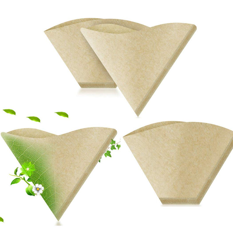 SIPLIV 100 Pcs Sector Paper Coffee Filter Disposable Coffee Filter Natural Unbleached Coffee Tea Bags Travel Coffee Makers with Dustproof Box - Size 01, 1-2 Cups - NewNest Australia