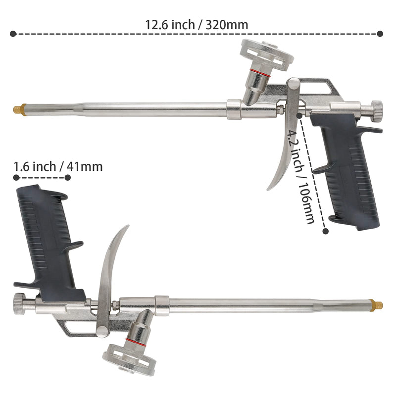Qjaiune PU Spray Foam Gun Sealant Application Gun, Spray Insulation Expanding Foam Gun Applicator, Heavy Duty Dispensing Caulking Gun for Filling Sealing Windows Gap Essential Style - 1 Pack - NewNest Australia