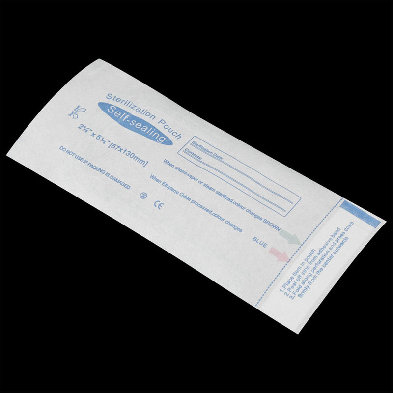 200pcs Dental Self Sealing Sterilization Pouch, Sterile Pouch Small Airtight Pouch Sealing Sterilization Pouches Sterile Bags, Fast and Effective Sealing,Medical Grade PVC,130 X 57 mm / 5.12 X 2.24 In - NewNest Australia
