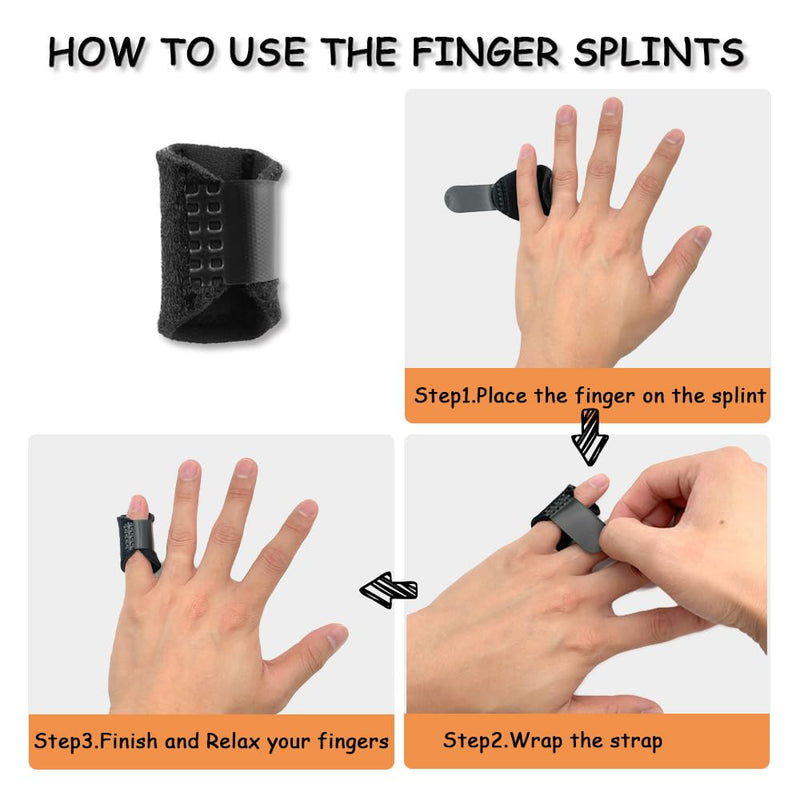 LICQIC Finger Splint, Finger Support - Finger Straightener - Finger Brace Splint for Straighten Broken Bent Finger & Arthritis Pain Relieve, 2 Pcs Pinky Finger Splint 2 Pinky Finger Splint - NewNest Australia