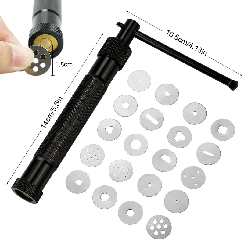 CZWESTC Fondant Extruder with 20 Discs, Sugar Paste Extruder,Clay Extruder, Cake Decor Tool Set - NewNest Australia