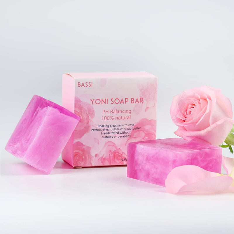 Yoni Soap Bars Vaginal Wash 2 PCS, 100% Natural Organic Yoni Bar Soap for Women Ph Balance Yoni Wash Vaginial Deodorants Vaginal Care Soap with Foaming Net, Vagina Soap Feminine Wash 3.53 OZ - NewNest Australia