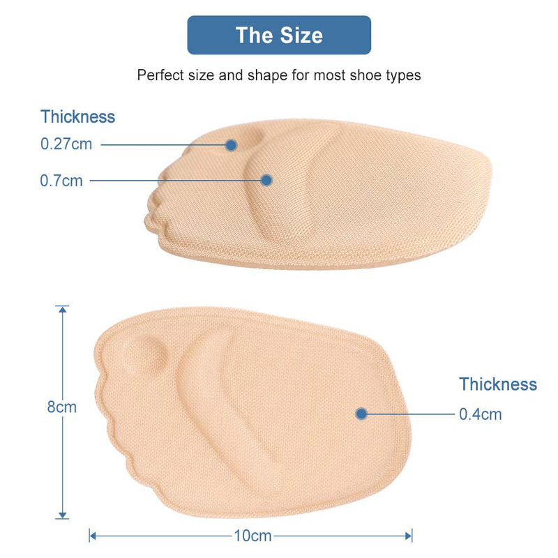 Metatarsal Pads, Ball of Foot Cushions for Women, High Heel Cushion Pads Soft Gel Insole Forefoot Pads Fits Flats High Heels Sandals for Calluses, Metatarsal, Bunion Forefoot Cushioning 2 Pairs - NewNest Australia
