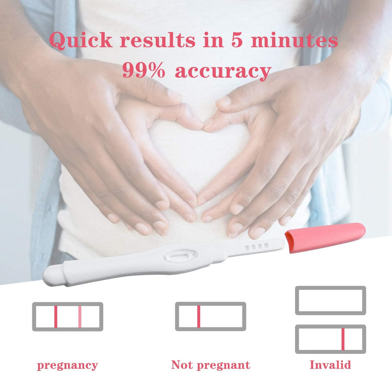 Feigo Pregnancy Test Early Test, Pack Of 4 Test Strips, Pregnancy Test, Hygienic Test Stick, Large Test Zone, High Precision 10 Miu/Ml, Hcg Urine Test, Quick Test Result In 5 Minutes - NewNest Australia