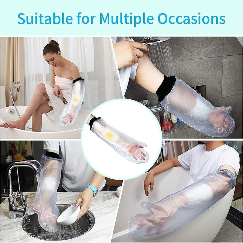 HKF HO KI HO Waterproof Cast Cover Arm,Adult Half Arm Cast Protector Arm Sleeve,Also for Bandages & Wounds,Soft and Reusable Waterproof Protectors Cast & Dressing During Shower & Bath - NewNest Australia
