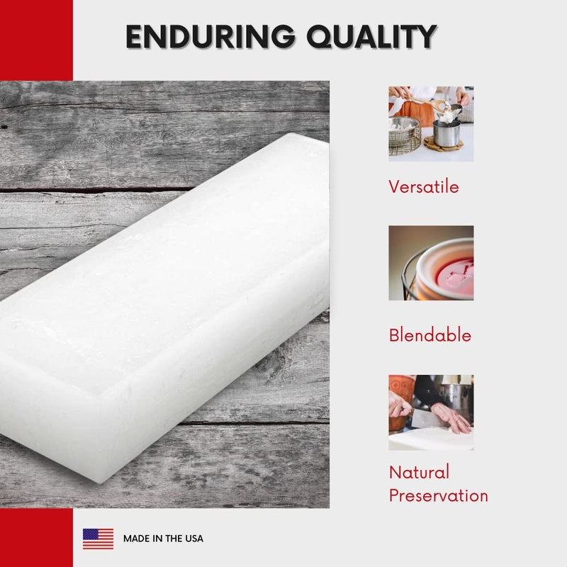 Blended Waxes, Inc. 1 lb. Block - Household Paraffin Wax for Canning, Candle Making, Metal Preservation, Waterproofing, and A Variety of Other Applications (1lb. - 1 Block) 1lb. - 1 Block - NewNest Australia