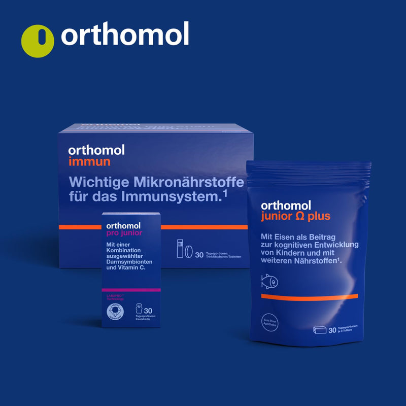 Orthomol junior C plus - with vitamin C to contribute to the normal function of the immune system - forest fruit flavor - chewable tablets with 30 x daily portions - NewNest Australia