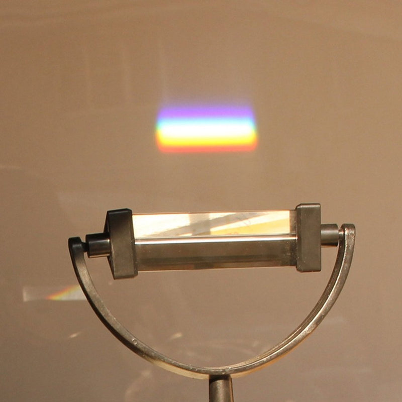 Optical Glass Triangular Prism with Stand for Teaching Light Spectrum Physics and Photo Photography Prism - NewNest Australia